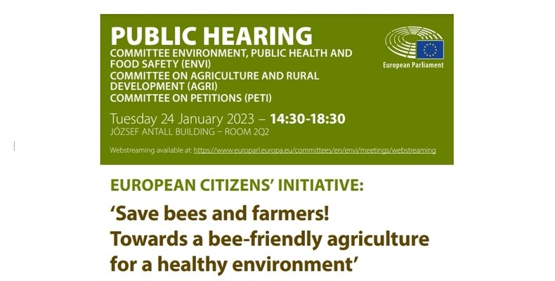 Public Hearing Save Bees and Farmers EU Parliament