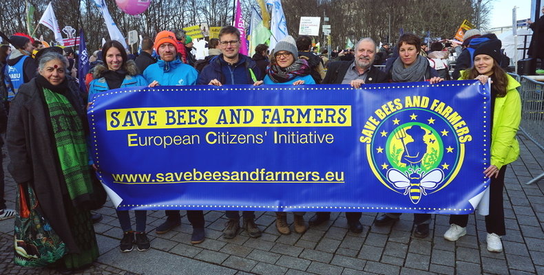 Part of the ECI team with Vandana Shiva