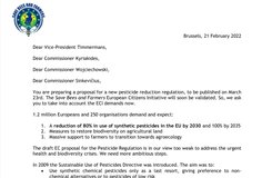 Save Bees and Farmers - Letter to EU Commission on new pesticide regulation